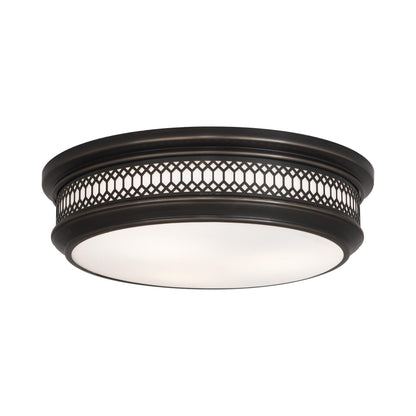 Williamsburg Tucker Flush Mount Ceiling Light in Deep Patina Bronze (Large).