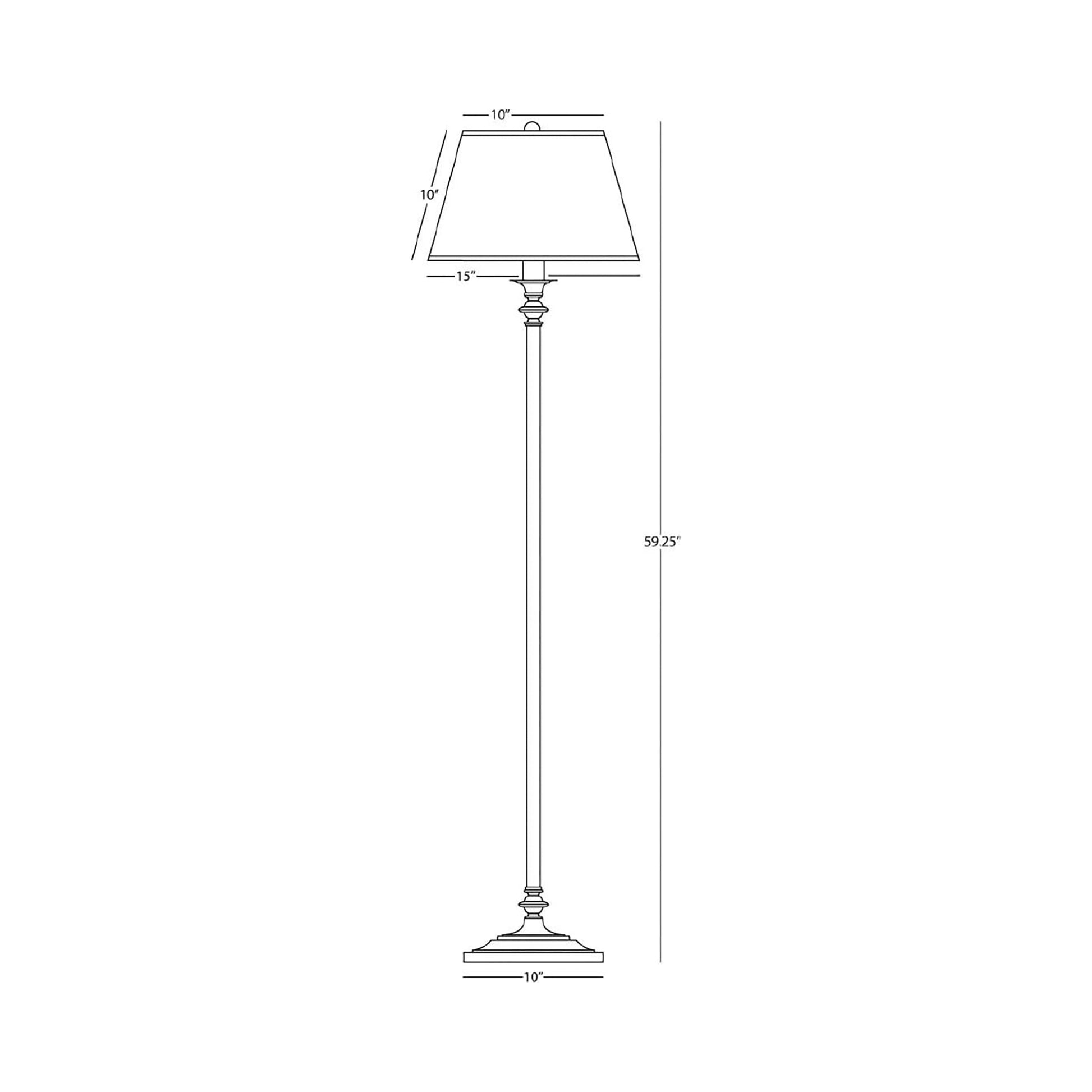 Wilton Floor Lamp - line drawing.