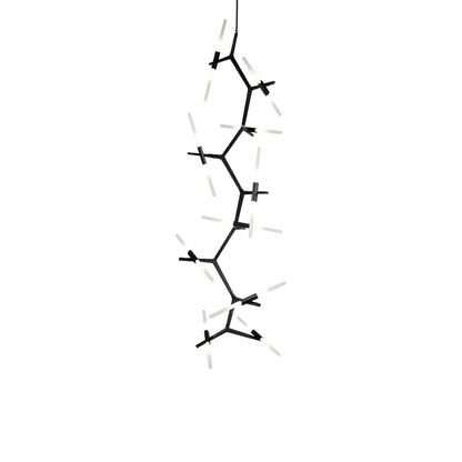 Agnes Cascade Chandelier in Black/Straight-cut.
