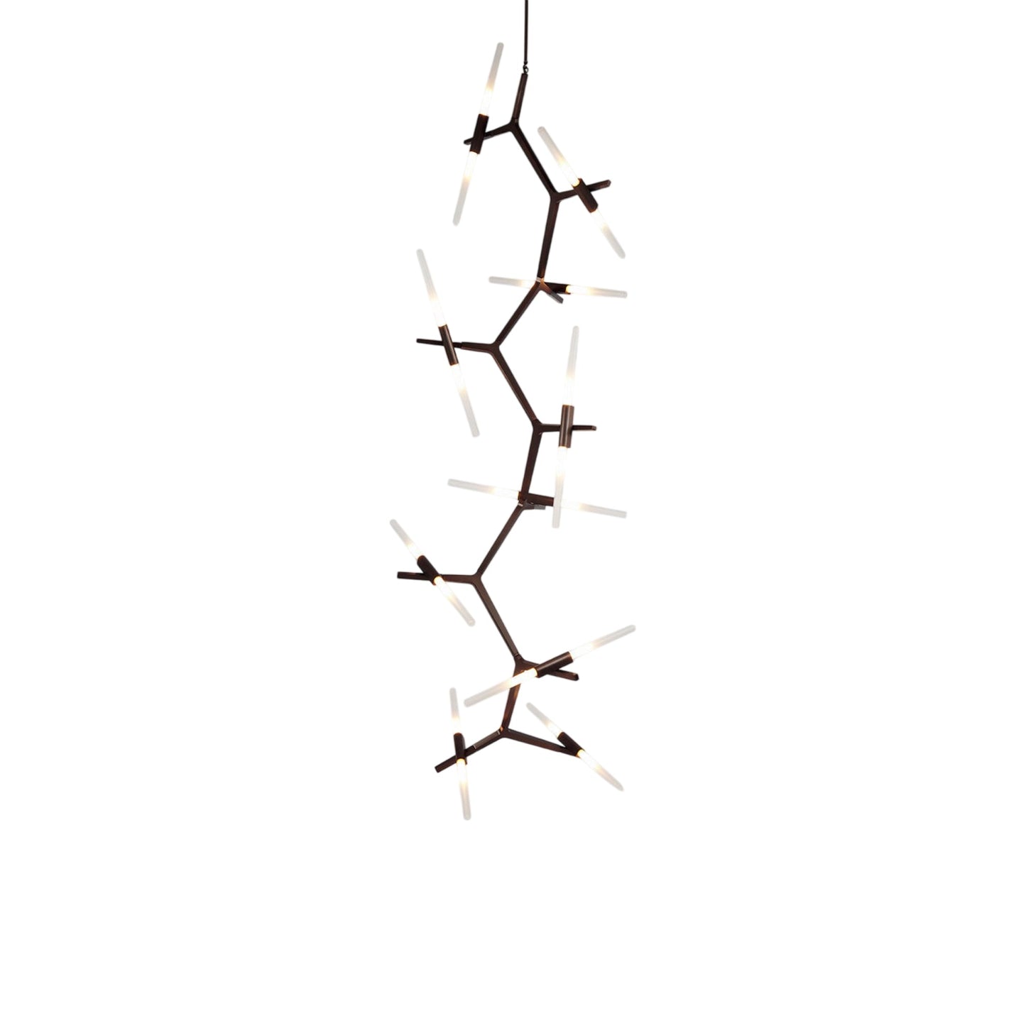 Agnes Cascade Chandelier in Bronze/Straight-cut.
