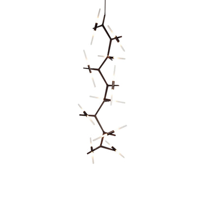 Agnes Cascade Chandelier in Bronze/Straight-cut.