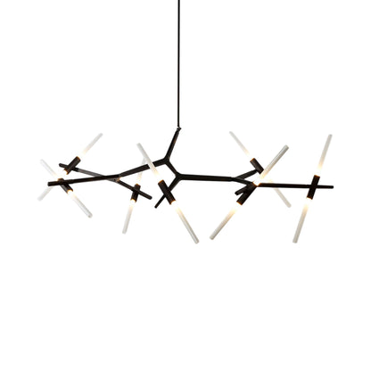 Agnes Chandelier in Black/Straight-cut (14-Light).
