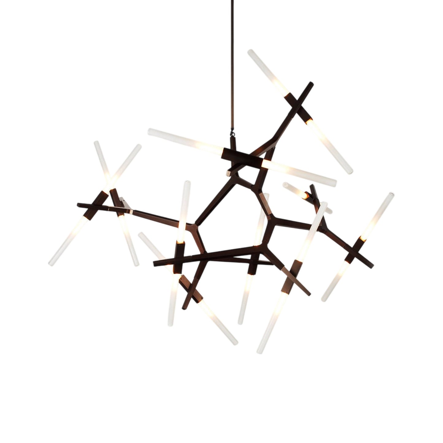 Agnes Chandelier in Bronze/Straight-cut (20-Light).