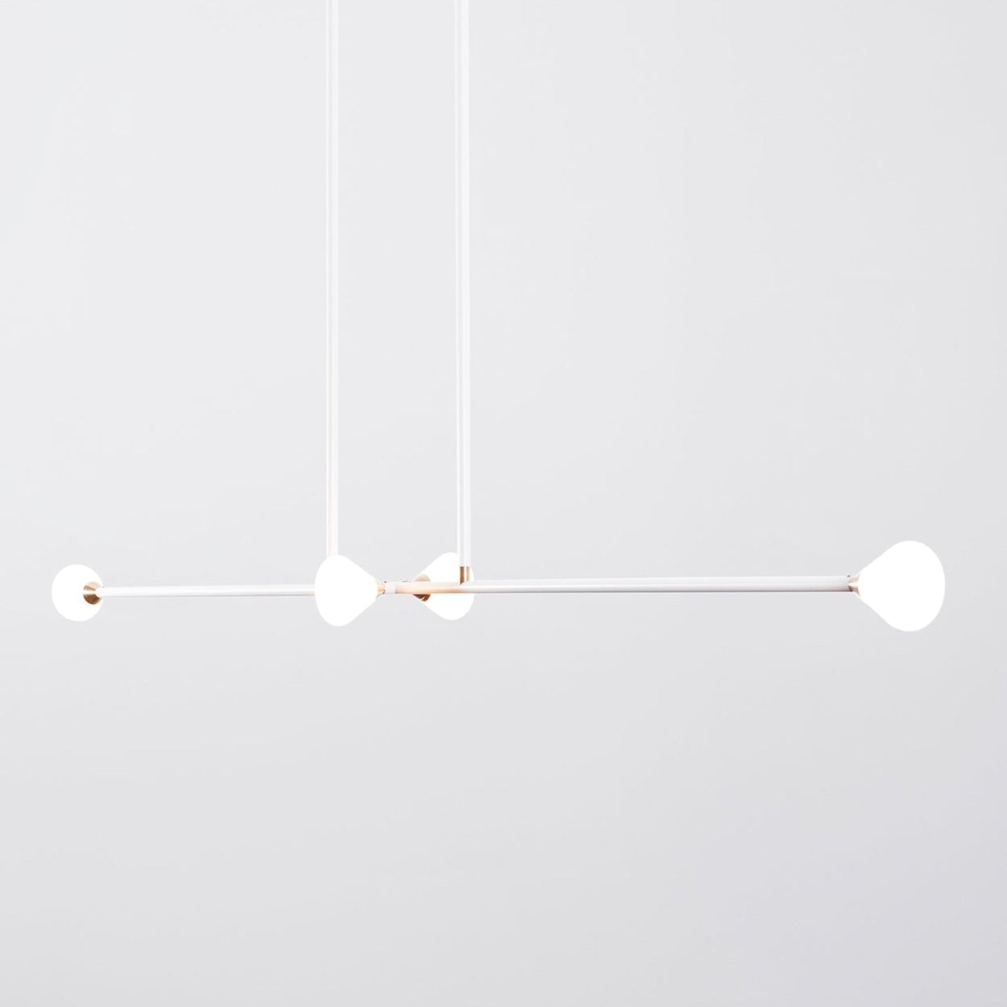 Apollo Linear LED Chandelier in Matte Ivory (4-Light).