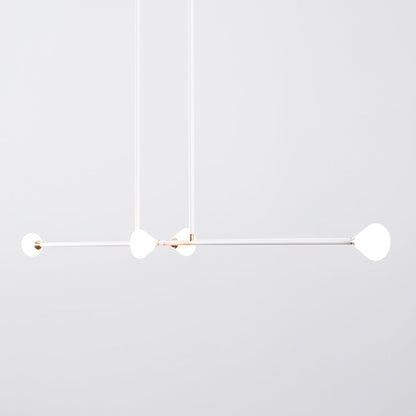 Apollo Linear LED Chandelier in Matte Ivory (4-Light).