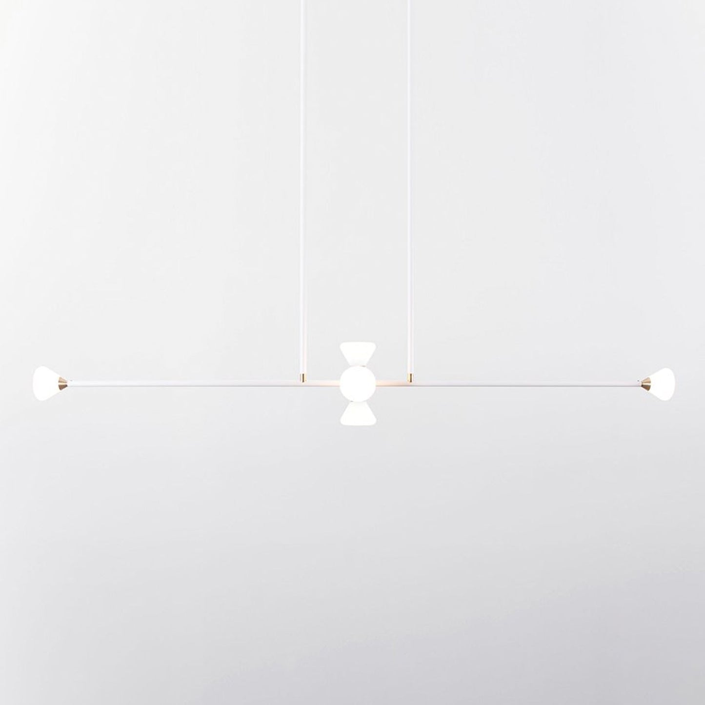 Apollo Linear LED Chandelier in Matte Ivory (6-Light).