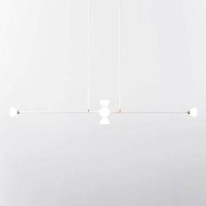 Apollo Linear LED Chandelier in Matte Ivory (6-Light).