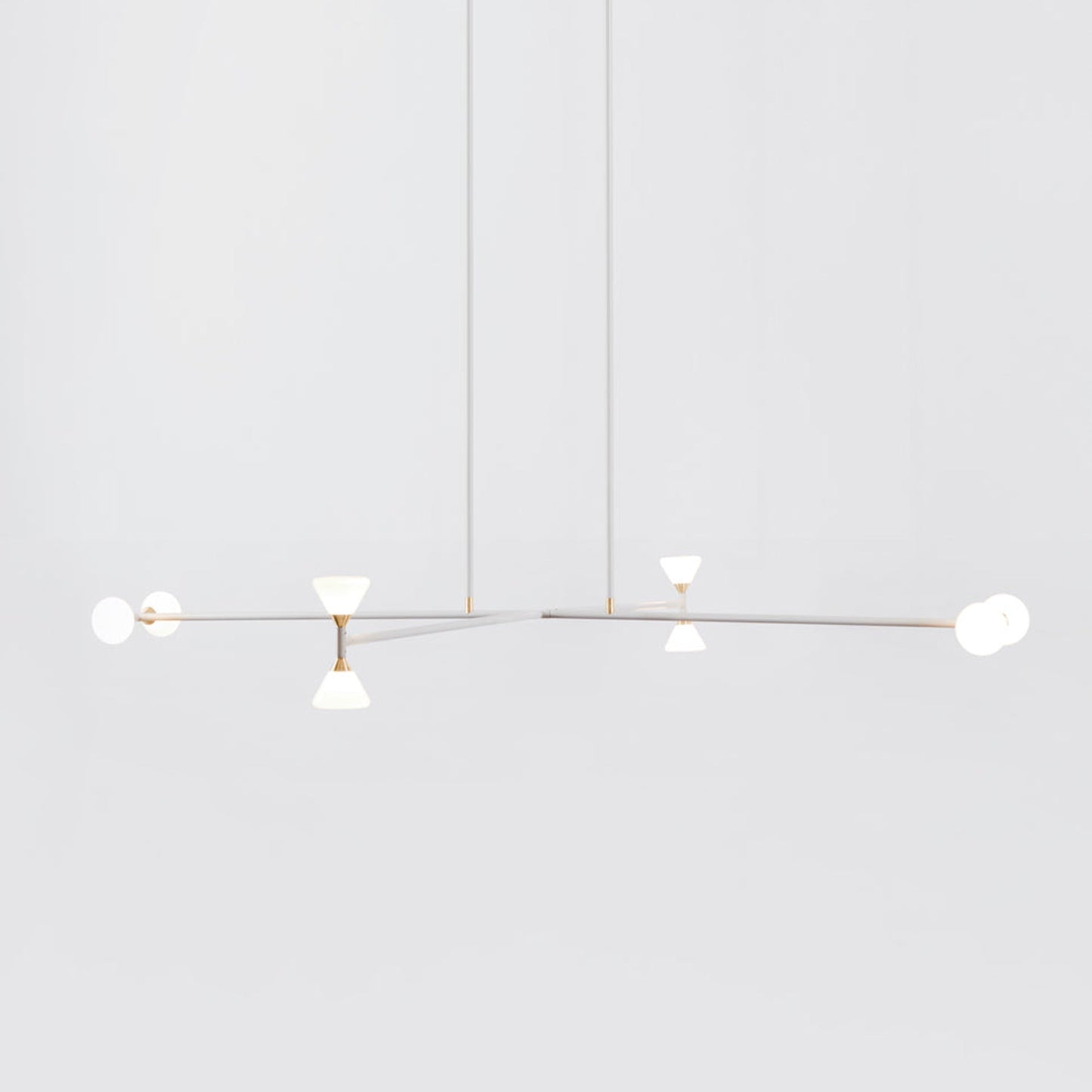 Apollo Linear LED Chandelier in Matte Ivory (8-Light).