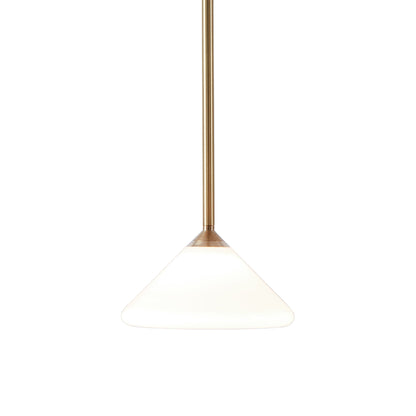 Apollo Stemmed LED Pendant Light in Brushed Brass.