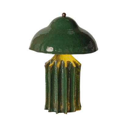 Arbor Squat LED Table Lamp in Forest Green.