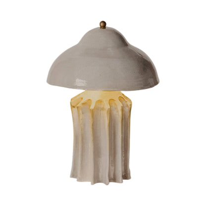 Arbor Squat LED Table Lamp in Gloss White.