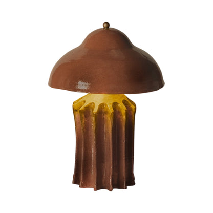 Arbor Squat LED Table Lamp in Rust.