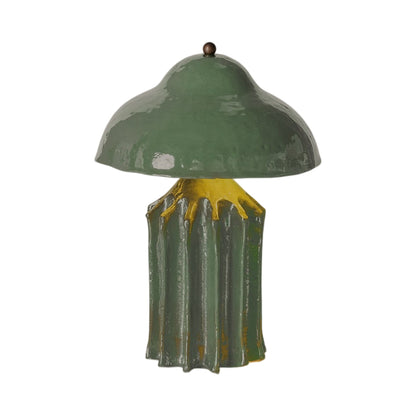 Arbor Squat LED Table Lamp in Sea Green.