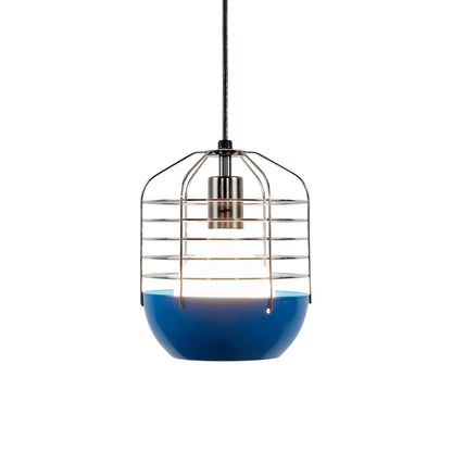 Bluff City Pendant Light in Blue/Nickel (8-Inch).