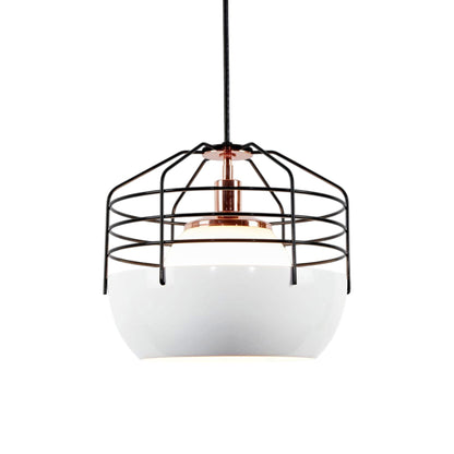 Bluff City Pendant Light in White/Black (14-Inch).