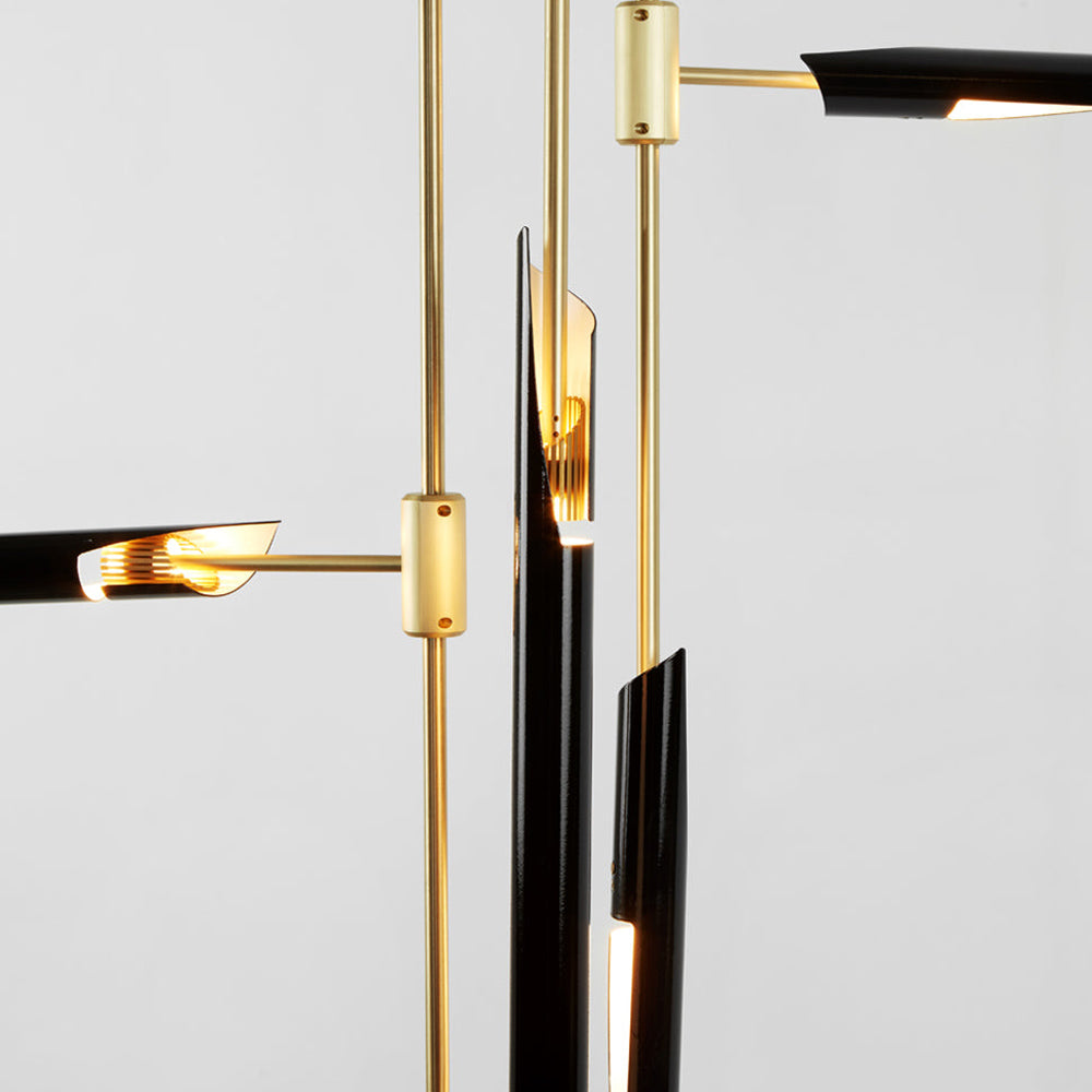 Boden Vertical LED Chandelier in Detail.