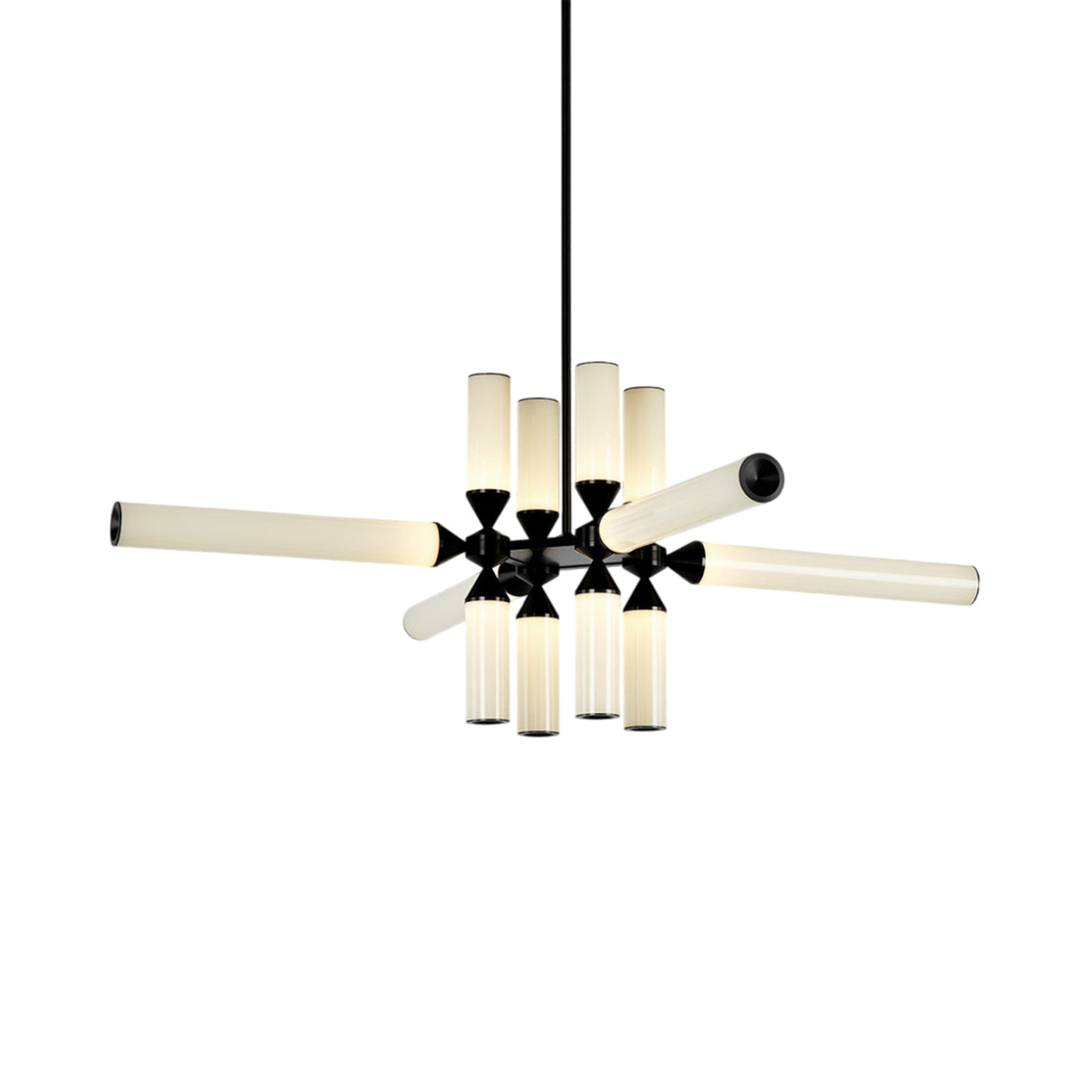 Castle CASL1201 LED Chandelier in Black/Cream.