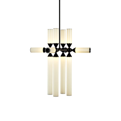 Castle CASL1202 LED Chandelier in Black/Cream.