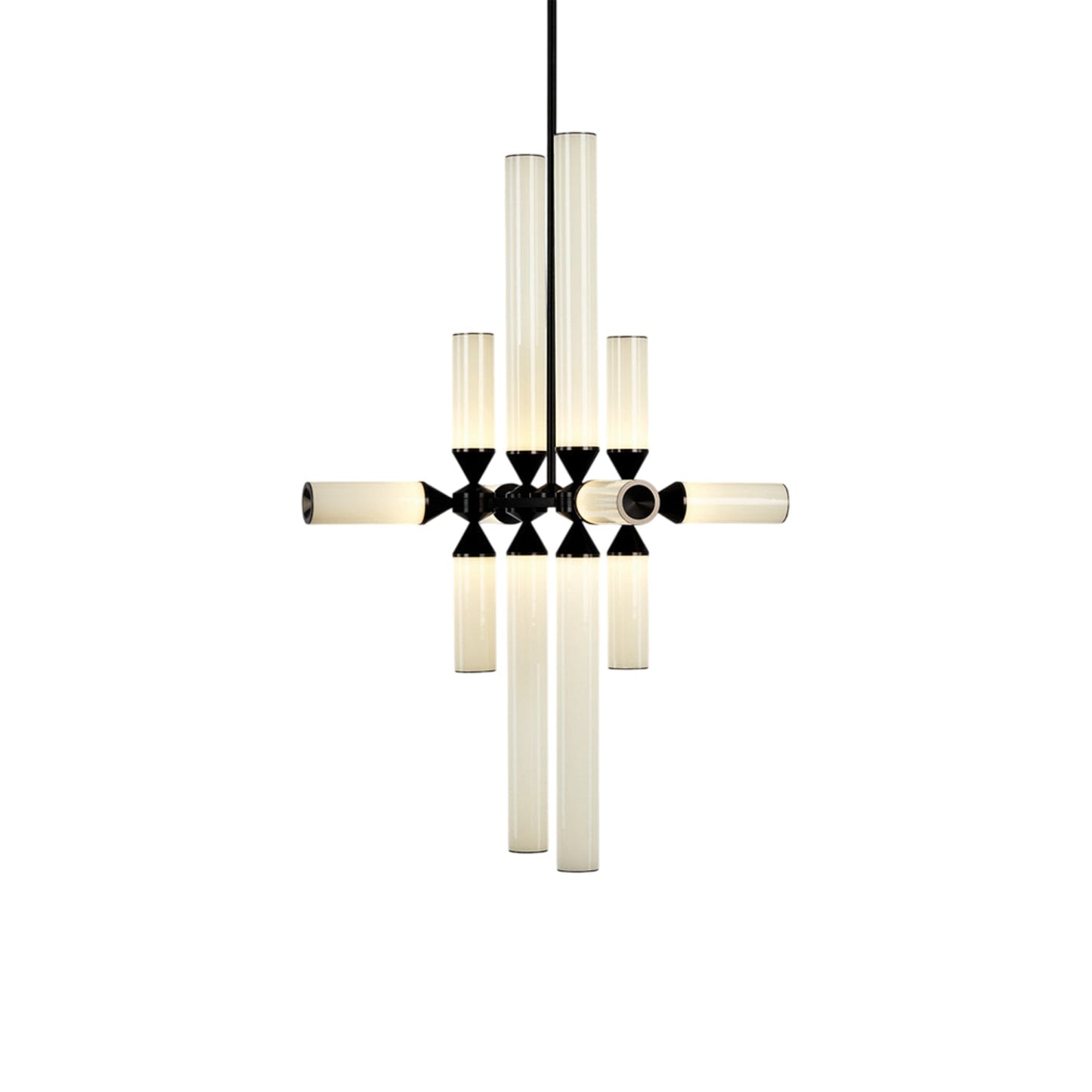 Castle CASL1203 LED Chandelier in Black/Cream.