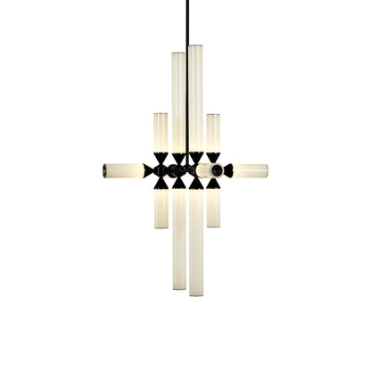 Castle CASL1203 LED Chandelier in Black/Cream.