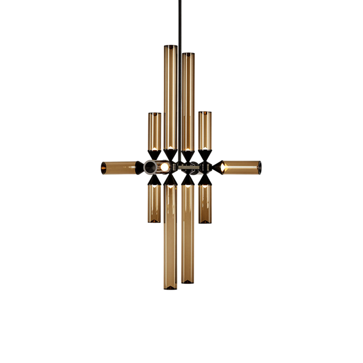 Castle CASL1203 LED Chandelier in Black/Smoke.