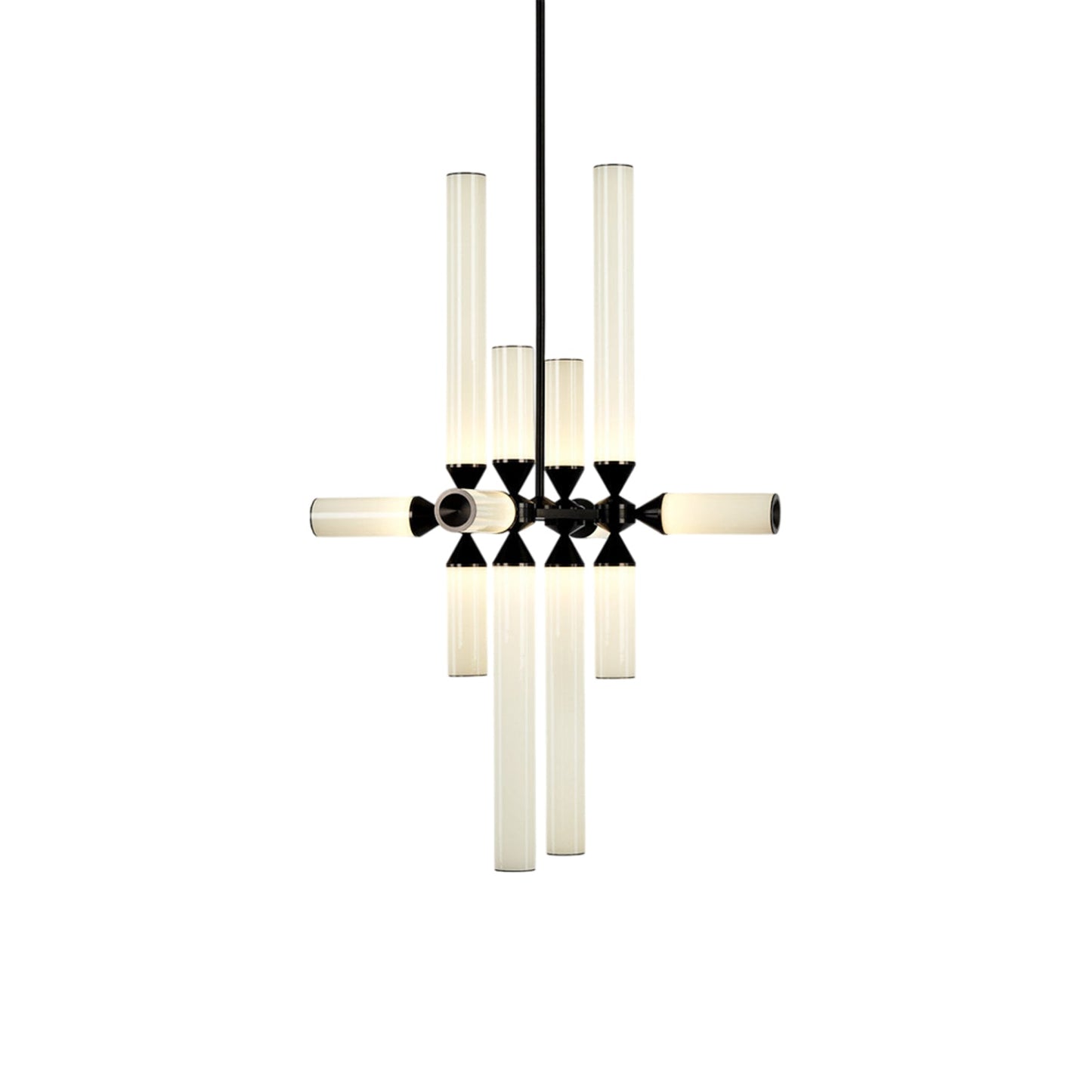 Castle CASL1204 LED Chandelier in Black/Cream.