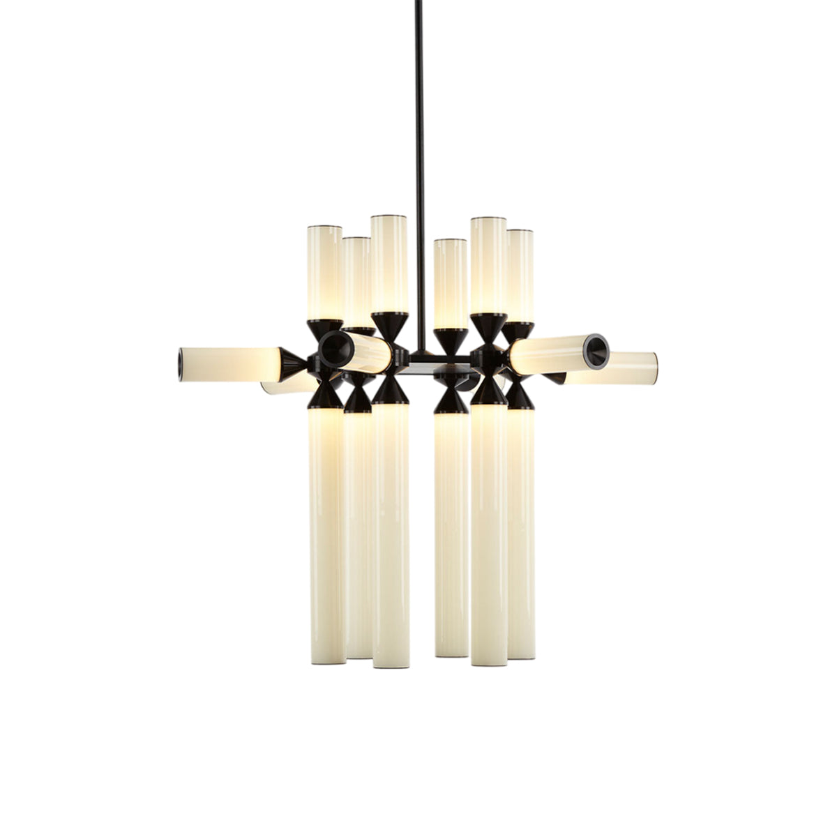 Castle CASL1802 LED Chandelier in Black/Cream.