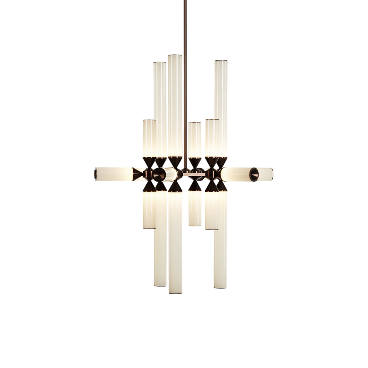 Castle CASL1803 LED Chandelier in Bronze/Cream.