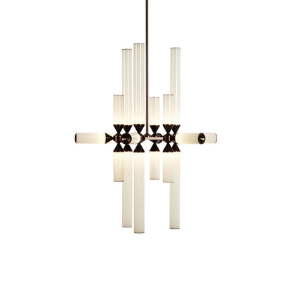 Castle CASL1803 LED Chandelier in Bronze/Cream.