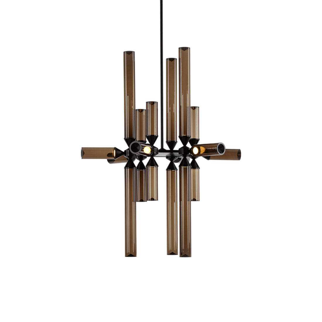 Castle CASL1803 LED Chandelier in Black/Smoke.