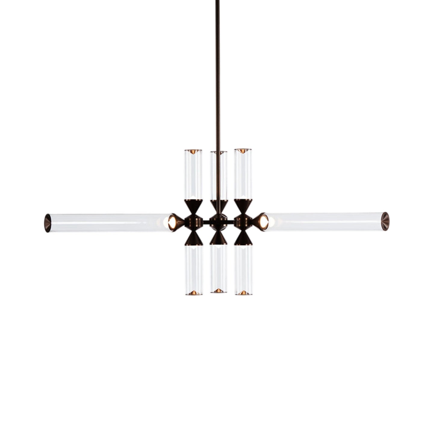 Castle CASL901 LED Chandelier in Bronze/Clear.