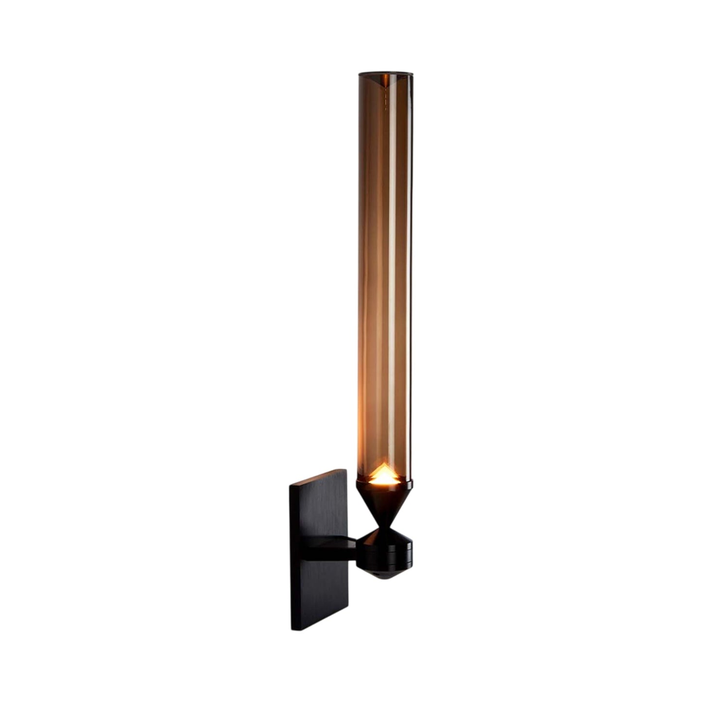 Castle Single LED Wall Light in Black/Smoke.