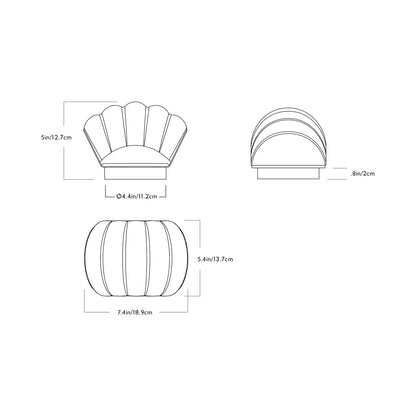 Cloud LED Accent Lamp - line drawing.