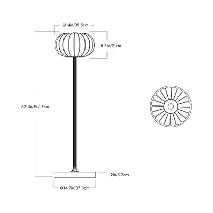 Cloud LED Floor Lamp - line drawing.