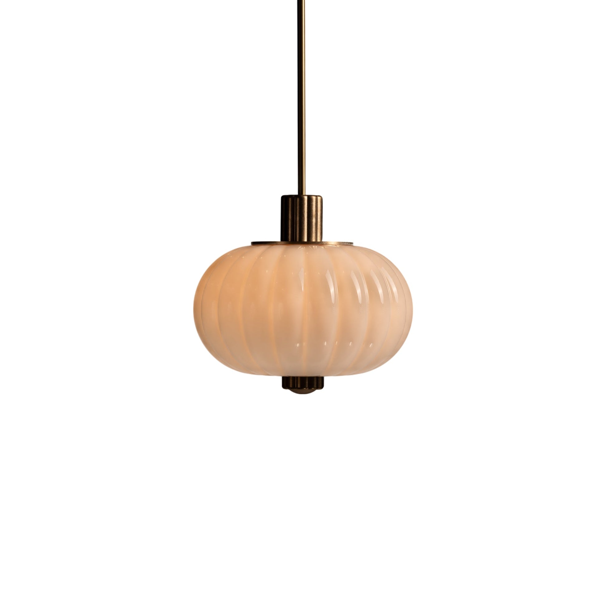 Cloud LED Pendant Light in Antique Brass/Cream (14-Inch).