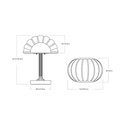 Cloud LED Table Lamp - line drawing.
