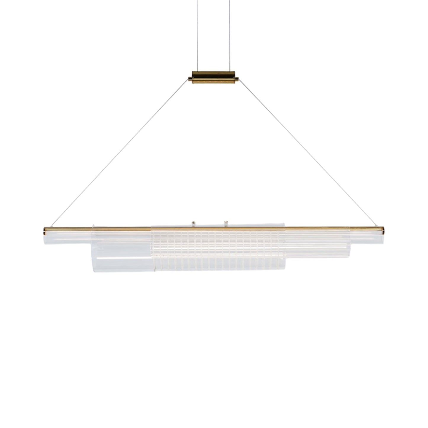 Coax Linear LED Pendant Light in Polished Brass (50-Inch).