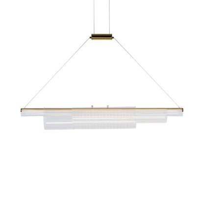 Coax Linear LED Pendant Light in Polished Brass (50-Inch).