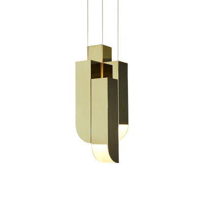 Cora LED Pendant Light in Polished Brass (4-Light).