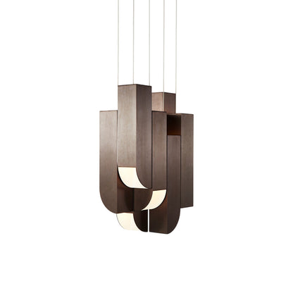 Cora LED Pendant Light in Bronze (8-Light).