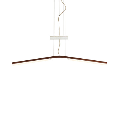 Counterweight LED Pendant Light in Walnut.