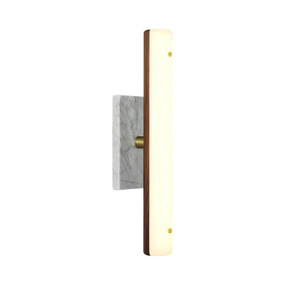 Counterweight Rectangle LED Wall Light in Walnut.