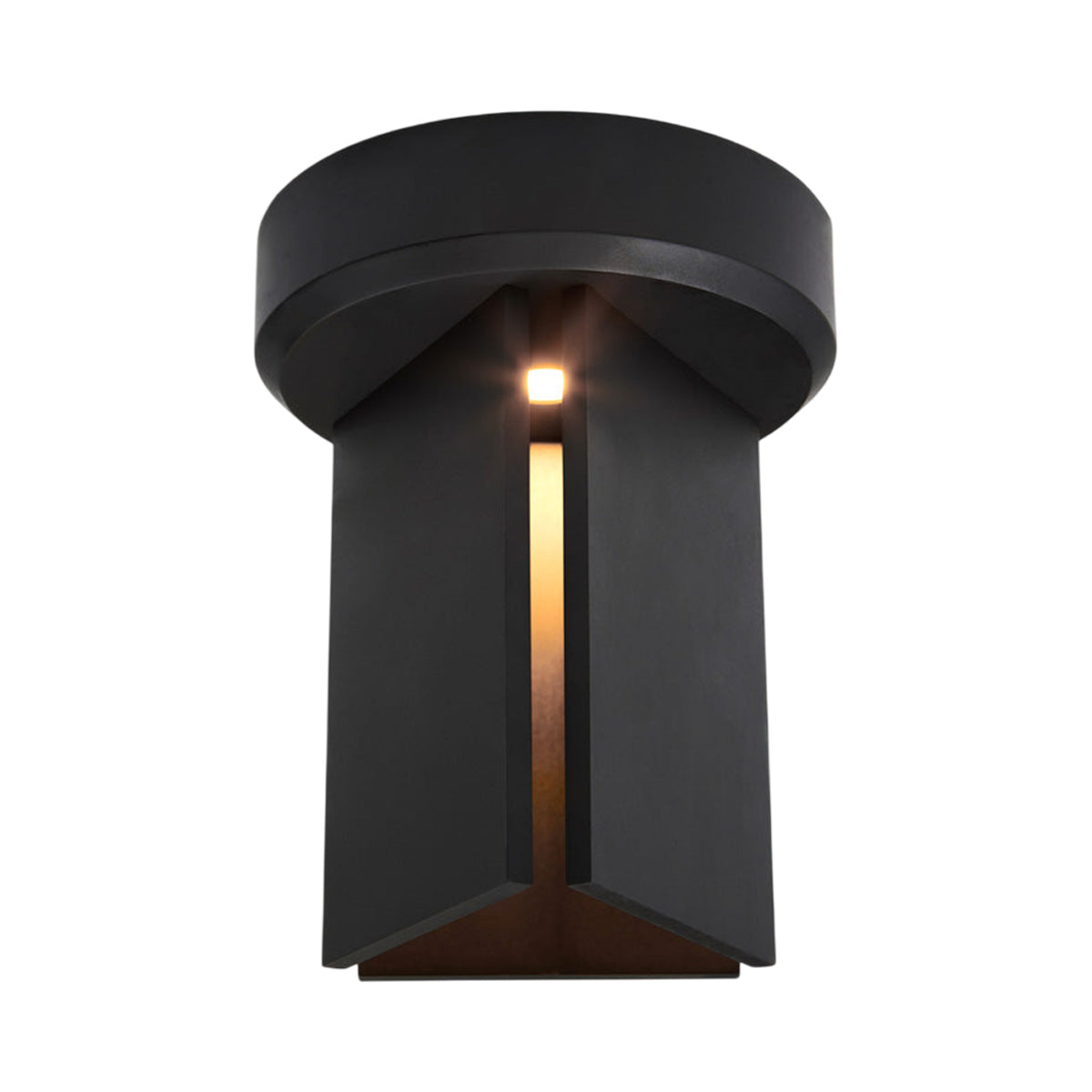 Delta LED Flush Mount Ceiling Light in Matte Black (5.95-Inch).