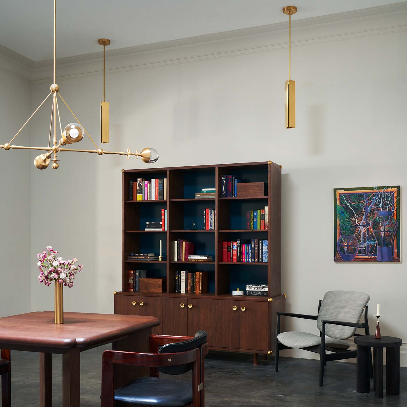 Delta LED Pendant Light in living room.