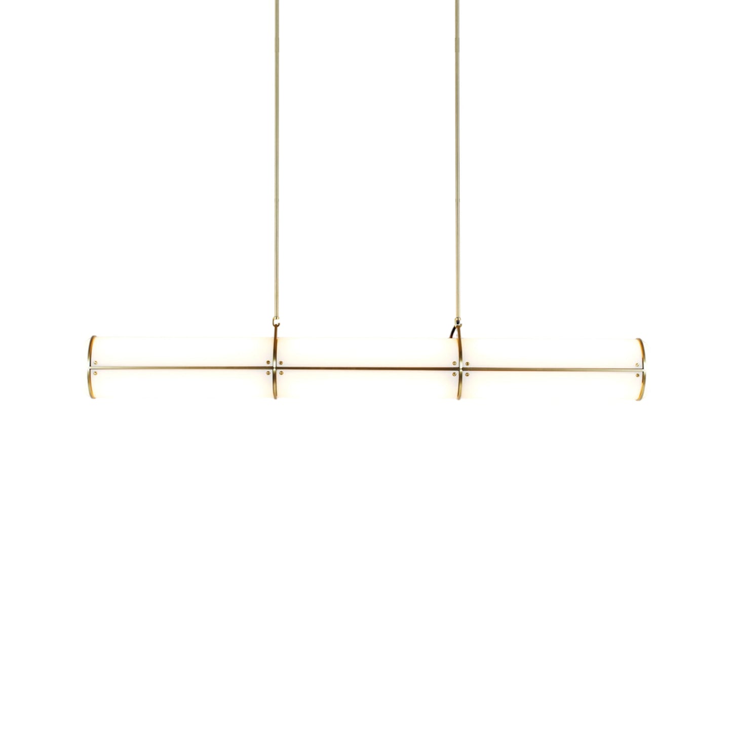 Endless Linear LED Pendant Light in Brushed Brass (58-Inch).
