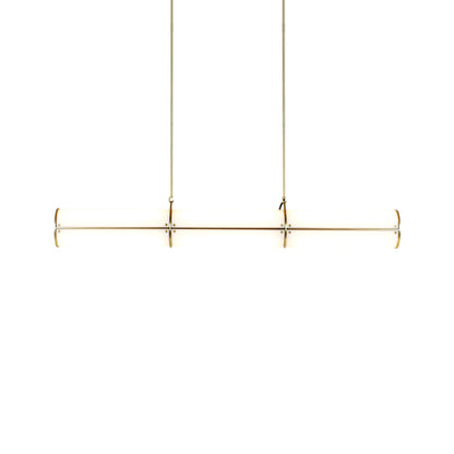 Endless Linear LED Pendant Light in Brushed Brass (58-Inch).