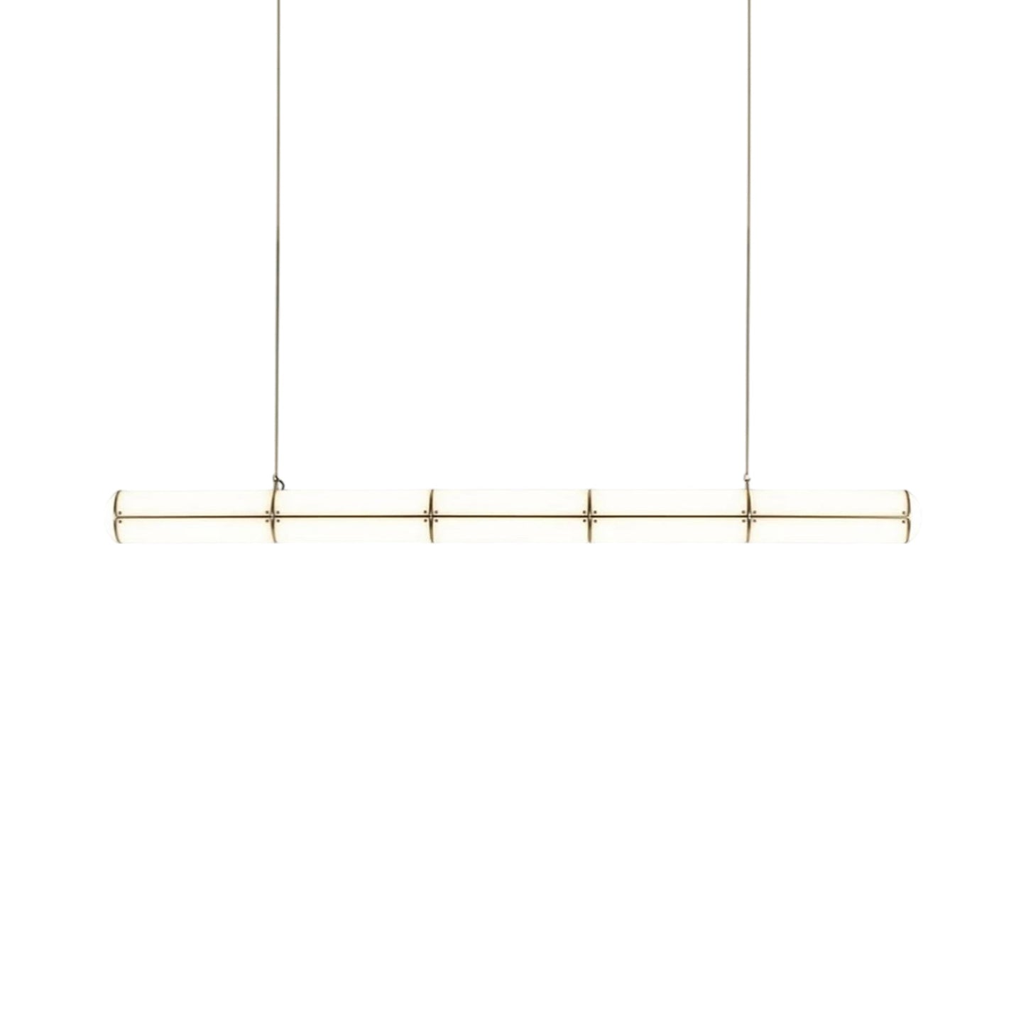 Endless Linear LED Pendant Light in Brushed Brass (94-Inch).