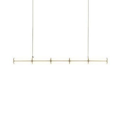 Endless Linear LED Pendant Light in Brushed Brass (94-Inch).