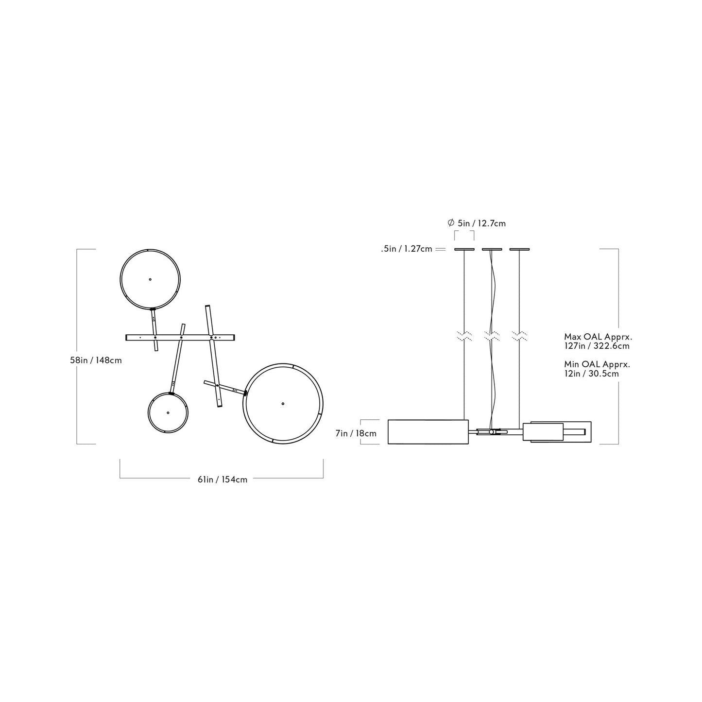 Excel Chandelier - line drawing.