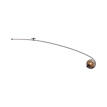 Fiddlehead Flush Mount Ceiling Light in Bronze/Smoke.